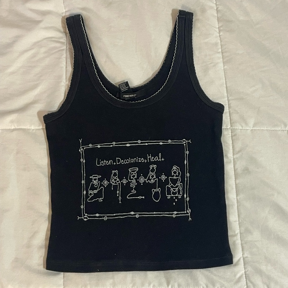 Forever 21 Black Crew Neck Top